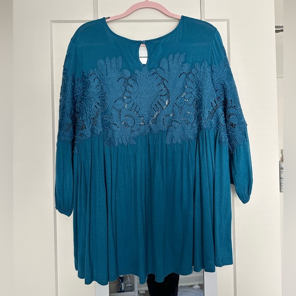 Deletta Lace Tunic Top XL - Picture 2 of 4
